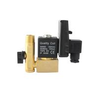 SR-D-15 G1/2" Compresseur d'air à purge automatique Vanne de ventilation en laiton Grand corps de vanne Solénoïde Drainage automatique(DC12V,2PCS)