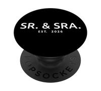SR. & SRA Est. 2026, Mr. & Mrs. Mari épouse Mariage Espagnol PopSockets PopGrip Adhésif