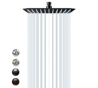 SR SUN RISE Pommeau de douche effet pluie haute pression Noir mat 25,4 cm