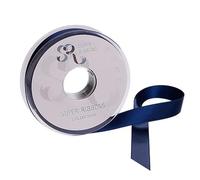 SR SUPER RIBBONS®™ - Bobine complète de ruban de satin double face de 38 mm, 20 mètres sur bobine - Bleu marine