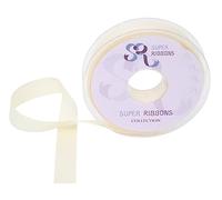 SR Super Ribbons Ruban gros-grain de qualité supérieure 3 mm 6 mm 10 mm 15 mm 25 mm 40 mm 20/50 m sur bobines en plastique rigide, crème, 15mm x 20m