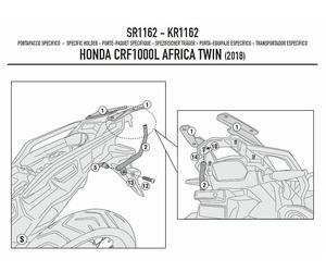 SR1162 GIVI Attaque Coffre Post Monorack pour Honda Crf 1000 L Africa Twin 2018