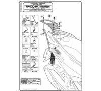 Givi Monolock Piaggio Mp3 Yourban 125/300&piaggio Mp3 300 Hpe Top Case Rear Fitting Noir