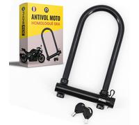 Sra Motorcycle Lock Diameter 18 Mm Type U ¿ Sra Approved Motorcycle Lock In Cemented Steel Complies With French Safety Standards ¿ Double Locking Mechanism & Reversible Key (Steel 110)