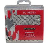 SRAM 00.2518.005.003 Chaîne de dérailleur PC Red22 HollowPin, 114 maillons, 11 fois, avec Power-Lock, argent