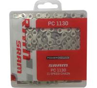 SRAM 00.2518.006.000 Chaîne de dérailleur PC-1130 HollowPin, 114 maillons, 11 fois, avec Power-Lock, argent