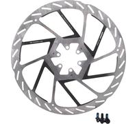 SRAM 00.5018.176.003 Disque de frein 'HS2' Rounded, Ø 220 mm, 6 trous, avec vis, noir/argenté