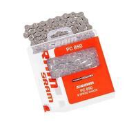 SRAM 47.2708.114.005 Chaîne de dérailleur PC 850, 114 maillons, 6/7/8 fois, argent