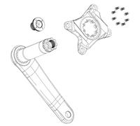 SRAM accessorio SPIDER TORX MOUNTING BOLTS T20 QTY8, Noir