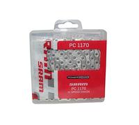 SRAM Chaîne PC1170 Hollowpin Powerlock – Route/MTB – 11 vitesses – Argenté 114 maillons