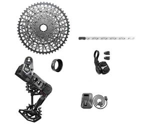 Sram Groupset - Gx T-Type Eagle E-MTB 104Bcd Transmission Axs Groupset (RD W/Batterie/Chargeur/Cord, EC Pod, CR 104Bcd T-Type, Clipsable, CN 126L, CS Xs-1275) - Manivelles Non incluses: 34T