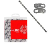 SRAM GX Eagle Chaîne 12 Vitesses 112 Maillons MTB Argent PowerLock SX NX X01