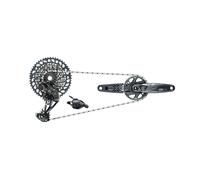 Sram Gx Eagle Dub Lunar Groupset Noir 170 mm 32t / 10-52t
