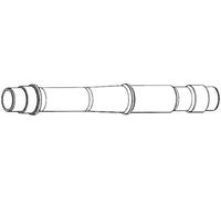 Sram HUB AXLE Rear ZM1 Adulte Unisexe, Noir-Noir
