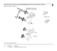 SRAM Jeu de galets X5 pour dérailleur X5 – Noir