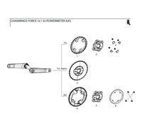 SRAM Jeu de vis pour plateau Red/Force 1x Noir