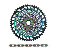 SRAM Kit d'Usure Cassette XX1 Eagle XG-1299 + Chaîne PC XX1 Eagle 12vit. coloré 10-52