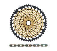 SRAM Kit d'Usure Cassette XX1 Eagle XG-1299 + Chaîne PC XX1 Eagle 12vit. coloré/jaune 10-52