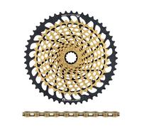 SRAM Kit d'Usure Cassette XX1 Eagle XG-1299 + Chaîne PC XX1 Eagle 12vit. jaune 10-52