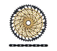 SRAM Kit d'Usure Cassette XX1 Eagle XG-1299 + Chaîne PC XX1 Eagle 12vit. jaune/noir 10-52