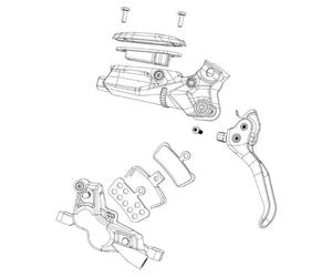 SRAM KIT RECAMB.Man.FR.Disco Code ULT.Stealth CA.N pour Cyclistes, idéal pour Upgrade vélo Pratique, compatibilité Pratique