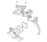 Sram Level Bronze Stealth Kit de lame de levier en aluminium avec lame, bouton Reach, cames, ressort, douille C1