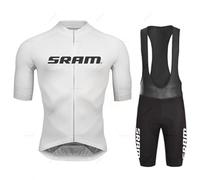 Sram - Maillot de cyclisme pour hommes, ensemble d'été à manches courtes, respirant, vêtements de vélo vtt, uniforme Ropa Ciclismo, 2023 A 4