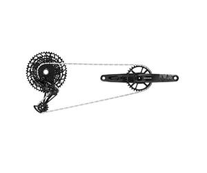 Sram Nx Aigle Dub Groupe Transmission (Derailleur, Trigger Shifter W Clamp, Pédalier Dub 12S Boost W DM 32T X-Sync Plateau, Chaîne 12S Boost, Cassette Xg-1230 11-50T, Jauge Chaingap): 170mm Noir