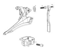 SRAM Pièces Détachées Dérailleur Avant Red 22, Red 2013/Force 22/Rival 22 falkengrau-schwarz. 31.8