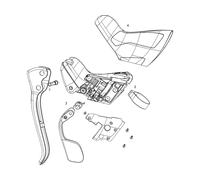 SRAM Pièces Détachées Force22, CX1, 1 / Rival22, 1 Levier Frein/Vitesses silber