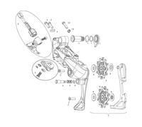 SRAM Pièces Détachées pour Dérailleur Arrière Force 1, CX1 (2014) schwarz