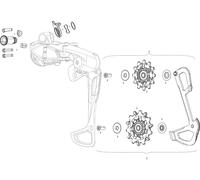 SRAM Pièces Détachées pour Dérailleur Arrière GX Eagle 1x12 black
