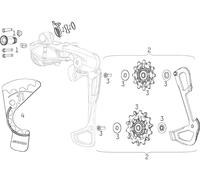 SRAM Pièces Détachées pour Dérailleur Arrière GX Eagle schwarz