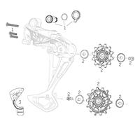 SRAM Pièces Détachées pour Dérailleur Arrière SX Eagle schwarz