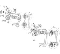 SRAM Pièces Détachées pour Dérailleur Arrière X0/ X9/ X7 Type 2/2.1 2x10 coloré schwarz