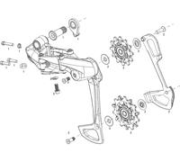 SRAM Pièces Détachées pour Dérailleur Arrière XX1 / X01 Eagle 1x12 schwarz. XX1