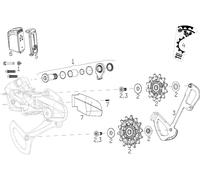 SRAM Pièces Détachées pour Dérailleur Arrière XX1 / X01 Eagle AXS lunar grey. XX1 AXS