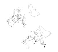 SRAM Pièces Détachées pour Levier de Frein/Vitesses Rival/Apex (2007-2012) schwarz-weiß. rechts