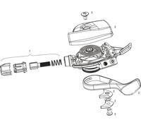 SRAM Pièces Détachées pour Levier de Vitesses XX1 / X01 / X01 DH 1x11 schwarz-silber-rot. XX1