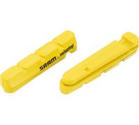 X2 cartouches de patins de freins sram pour jante carbone jaune