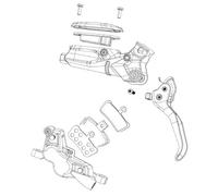 Sram Scheibenbrems Caliper Assembly Schwarz ano, Code Silver Stealth C1, 115.018.056.016