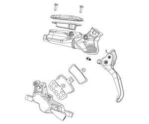 Sram Scheibenbremshebel Assembly Dark Polar, Alu, Level Bronze Stealth C1, 115.018.052.019