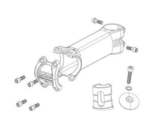 SRAM Set ESPACIAD.Zipp P/Puissance Service Course SL, Sport, Multicolore (Multicolore), Taille Unique
