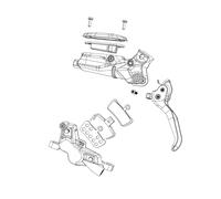 Sram Level Bronze Stealth C1 Lever Kit Argenté Grey