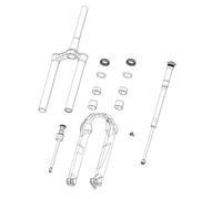 Sram Unisexe - RockShBoost Zeb Fourche, Noir, 38 mm