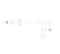 Sram Zipp End Cap Set Rear COGNITION V2 DB 12 x 142 Adulte Unisexe, Noir-Noir