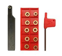 SRAPR1616H10 Porte-outils de fraisage indexable + 10 inserts métalliques RPMT10T3MO avec clé de rechange