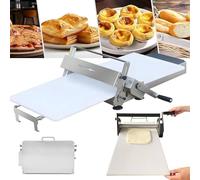 Srate de pâte en acier inoxydable, épaisseur réglable de 0 à 25 mm, rouleau de pâte manuel pour Croissants, presse de comptoir pliant pour boulangerie domestique, conception compacte d'économie d'espa