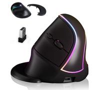 SRAYG Souris verticale ergonomique sans fil rechargeable, tri-mode quatre canaux (Bluetooth 5.3 + Bluetooth 5.3 + 2,4 G USB + Type-C Wired) verticale