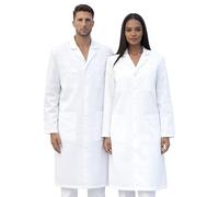 SRC Création Blouse Blanche Chimie Mixte - 100% Coton - Oeko-TEX - Oeko-TEX - Manches Longues (2, Blanc, M)